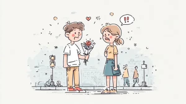 Group chat confession vs public street confession question illustration