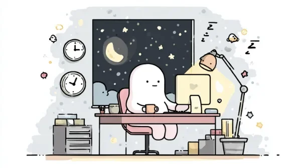 Work calls on your day off vs a last-minute task that keeps you late question illustration