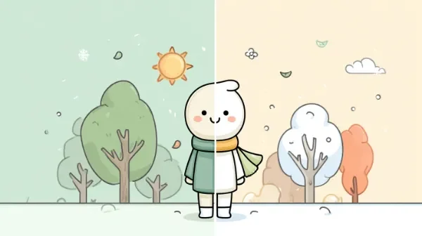 Summer vs winter question illustration