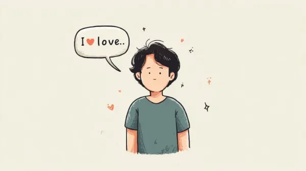 영혼 없는 사랑해 vs 사랑해 못 함 질문 삽화