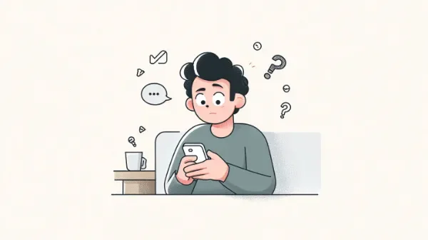 읽씹 vs 안읽씹 질문 삽화