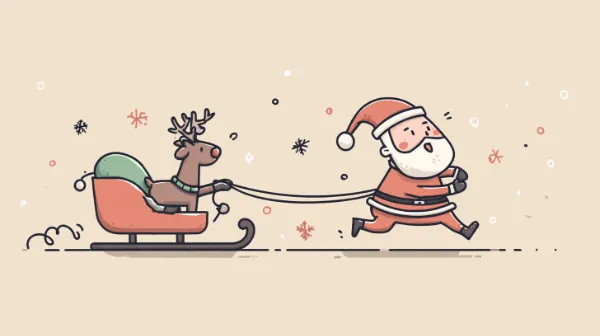 Filling in for Rudolph vs filling in for Santa question illustration