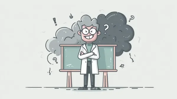 Brutal exams vs brutal papers professor question illustration