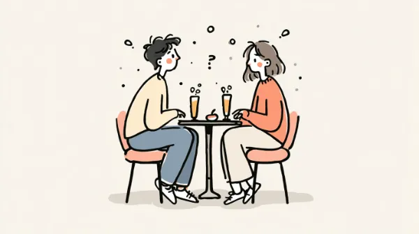 Blind date vs meeting naturally question illustration