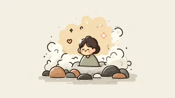 Hot spring getaway vs scenic train trip question illustration